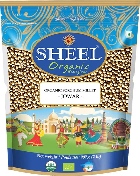 Organic Sorghum Millet - Jowar ~ Raw / Natural ~ Vegan ~ Unpolished (2 Lb / 907g)