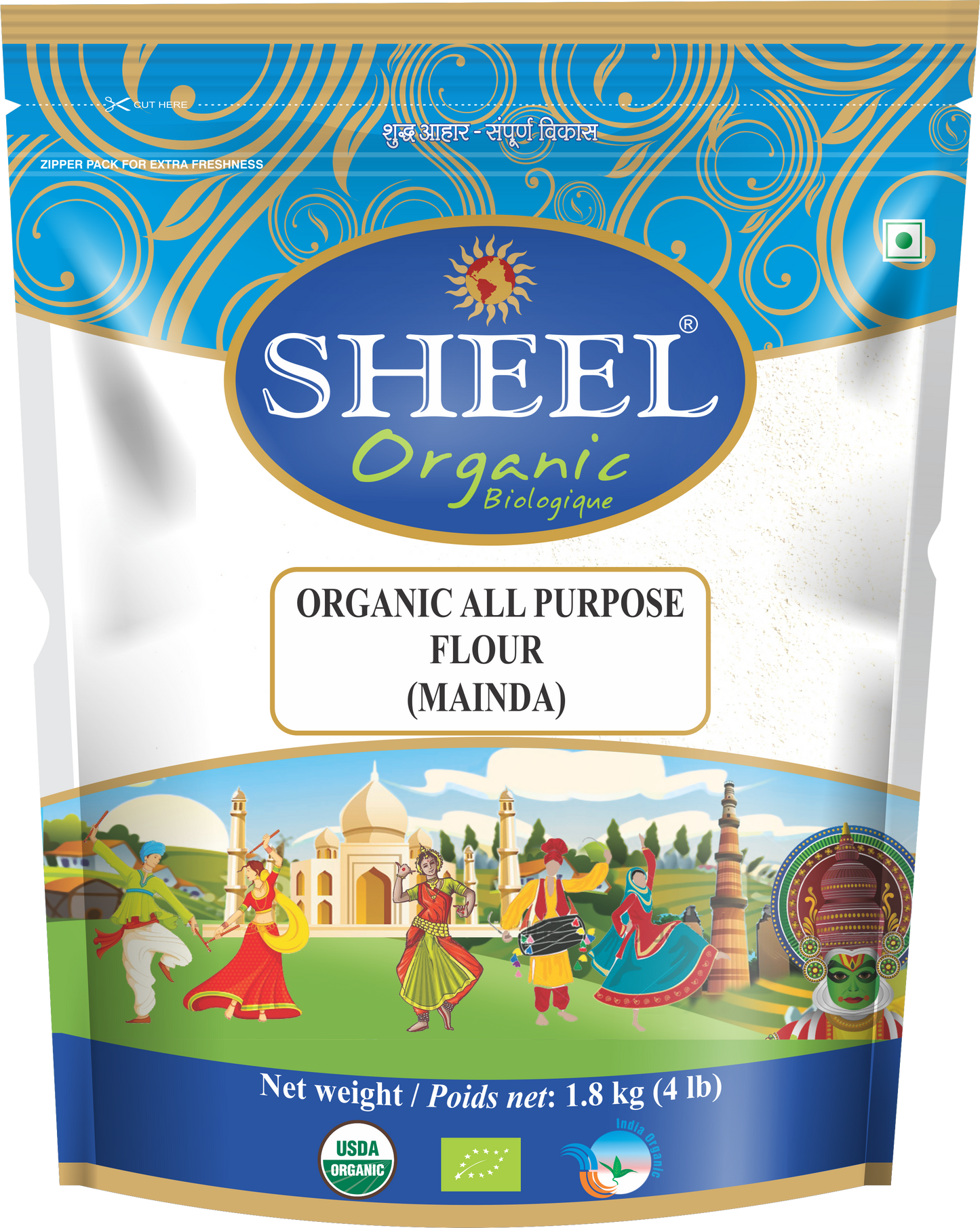 Organic All Purpose Flour / Mainda - 4 Lb (1.8Kg)