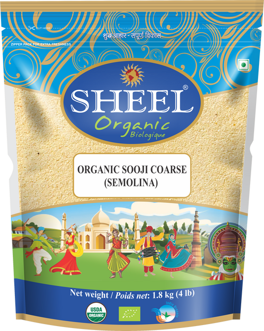 Sheel Organic Sooji Coarse - Sémola (4 libras)