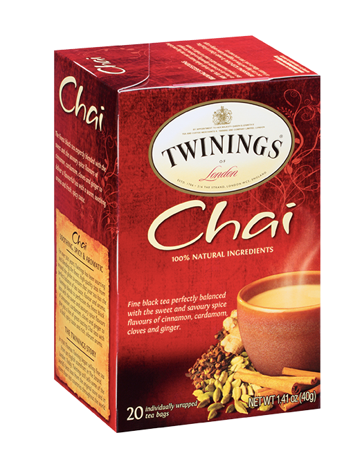 Twinings Chai - Net Wt : 1.41 oz (40g) - 20 Individual tea bags
