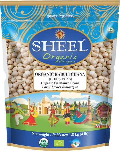 Organic Kabuli Chana / Chick Peas - 4 Lb (1.8 kg)