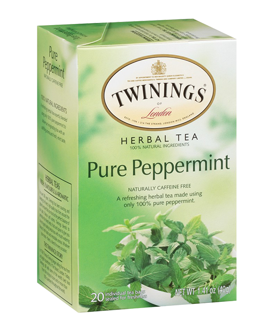Twinings Pure Peppermint - Herbal Tea - Net Wt : 1.41 oz (40g) - 20 Individual tea bags