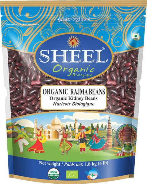 Organic Rajma Beans / Red Kidney Beans - 4 Lb (1.8 Kg)