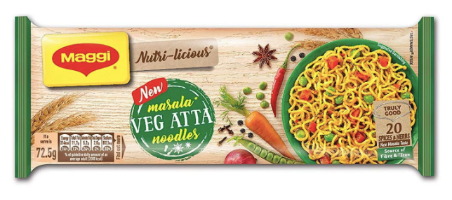 Maggi Masala Veg Atta Noodles - Net Wt: 10.3 OZ (292g)