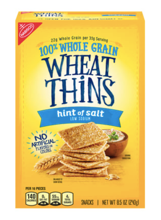 Wheat Thins, Snacks, Low Sodium, Hint of Salt 8.5 oz