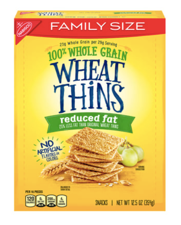 Wheat Thins, Snacks, Reduced Fat, Family Size 12.5 oz