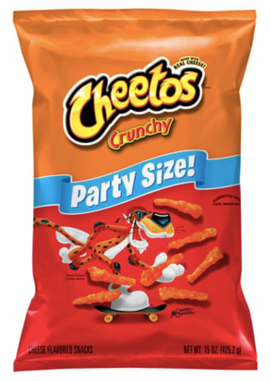 Cheetos, Crunchy - Party Size Cheese Flavored Snacks - 15 Oz.