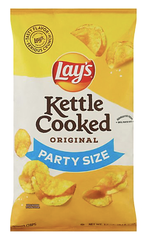 Lay's, Potato Chips, Original, Kettle Cooked, Party Size - 13 oz