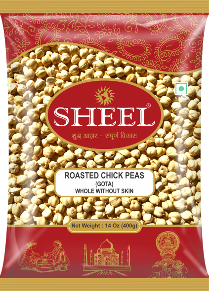 Roasted Chick Peas Whole Without Skin (Gota) - 14 Oz. (400g)