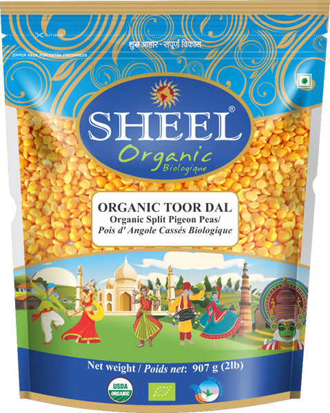Organic Toor Dal / Split Pigeon Peas - 2 lbs (907 g)