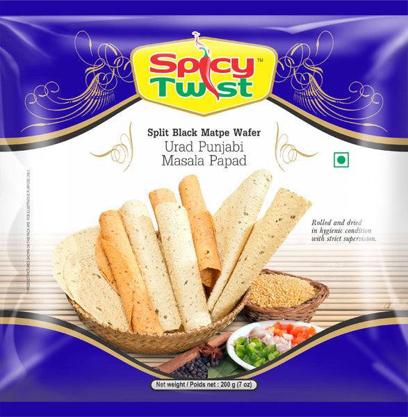 Urad Punjabi Masala Papad - 7 Oz. / 200g