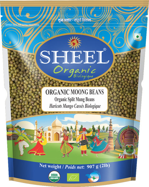 Organic Moong Beans / Green Gram - 2 Lb (907g)