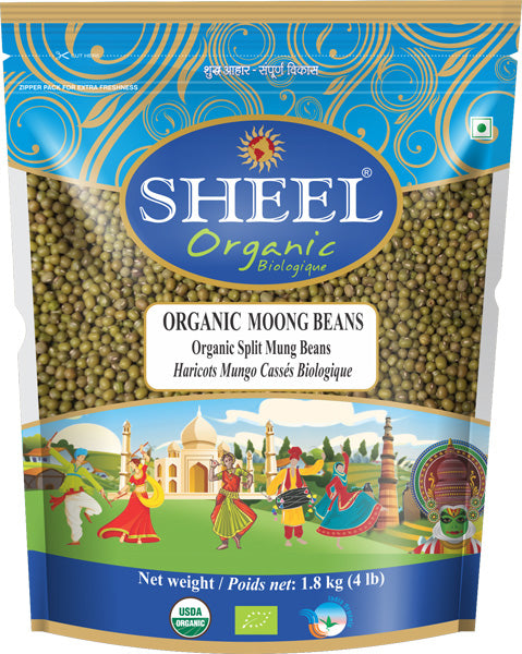 Organic Moong Beans / Green Gram - 4 Lb (1.8 Kg)