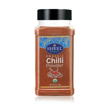 Sheel Organic Chilli Powder, USDA Certified, Kosher, Vegan - 9 oz / 255g