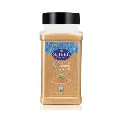 SHEEL Organic Feugreek Powder, USDA Certified, Gluten Free, Vegan, Kosher, 12 oz / 340g