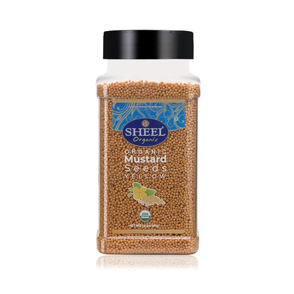 Sheel Organic Mustard Seeds Yellow, Kosher - 12 oz / 340g