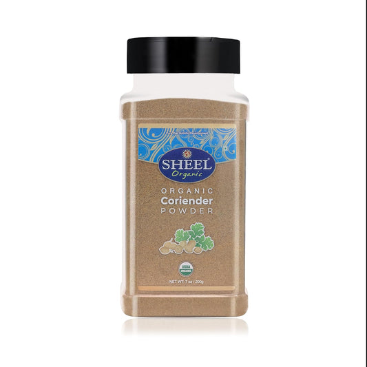 SHEEL Organic Coriander Powder, USDA Certified, Kosher, Vegan, Single Ingredient, 7 oz / 200g