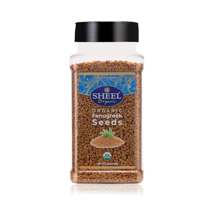 Sheel Organic Fenugreek Seeds, USDA Certified, Kosher, Whole, 12 oz / 340g