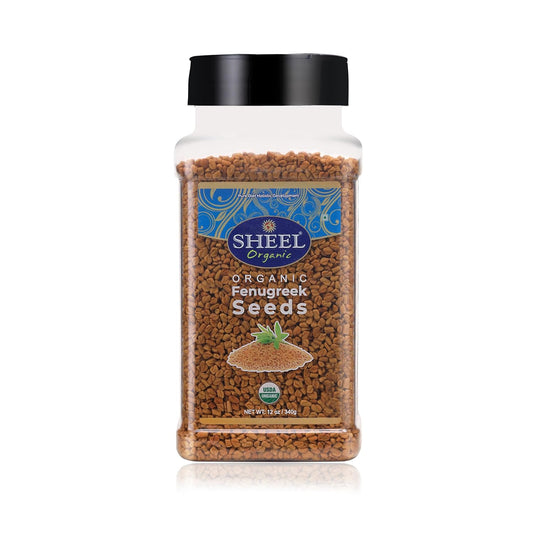 Sheel Organic Fenugreek Seeds, USDA Certified, Kosher, Whole, 12 oz / 340g