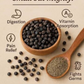 Sheel Organic Black Pepper Whole, USDA Certified, Non-GMO, Gluten-Free, Kosher, 10 oz - 284g