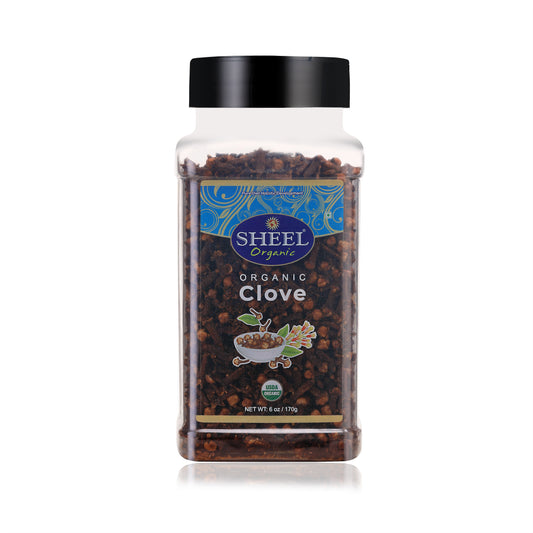 SHEEL Organic Clove Whole, USDA Certified, Kosher, Vegan, Single Ingredient, 6 oz / 170g
