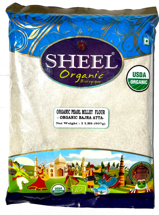 Organic Pearl Millet Flour - Bajra Atta - 2 Lb (907g)