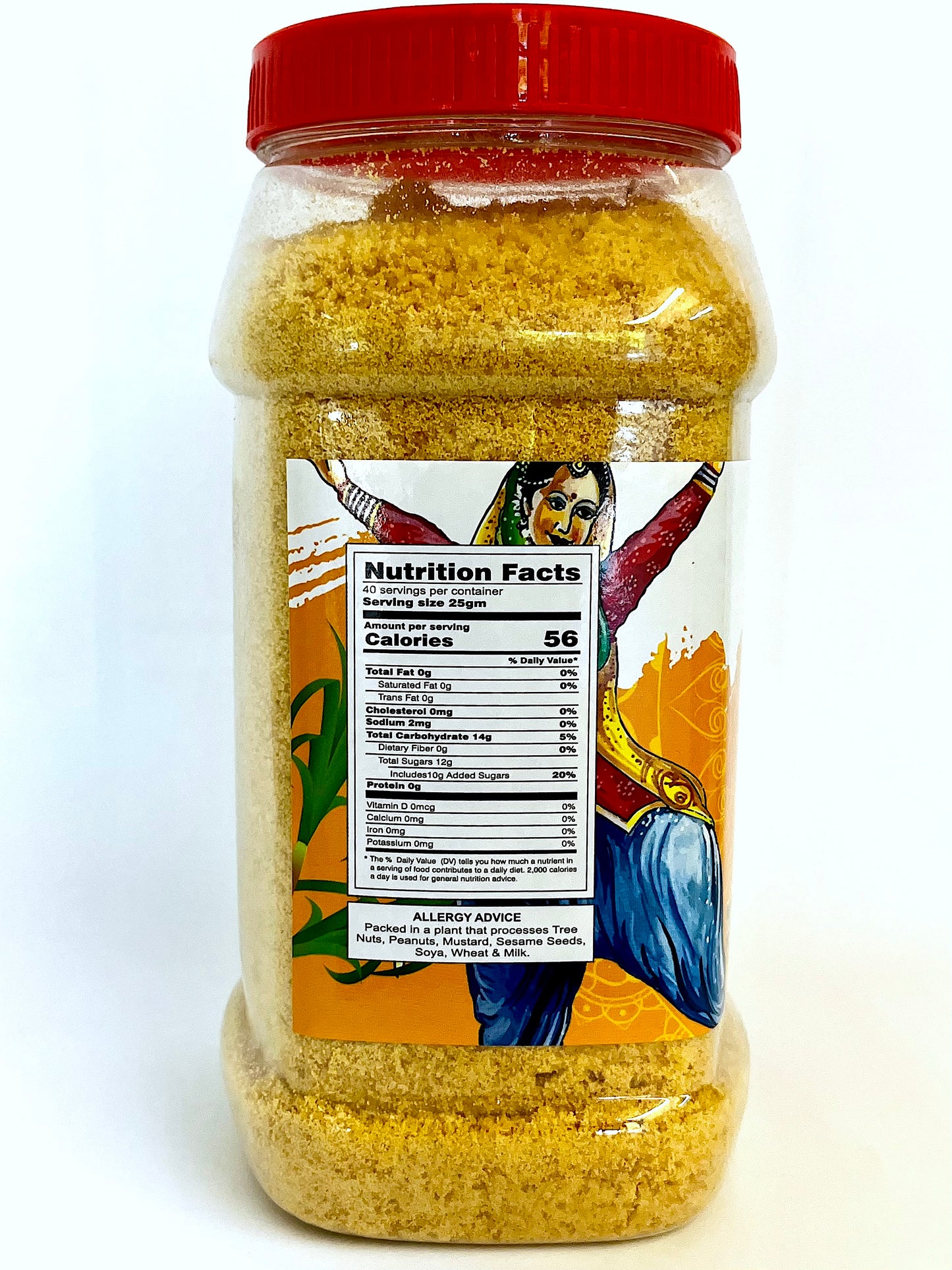 Sheel Jaggery Powder / Gur (Punjabi Shakkar) Unrefined Raw Cane Sugar 35oz (2.2lbs) 1kg PET Jar ~ Gluten Friendly | Vegan | NON-GMO | No Salt or fillers | Indian Product