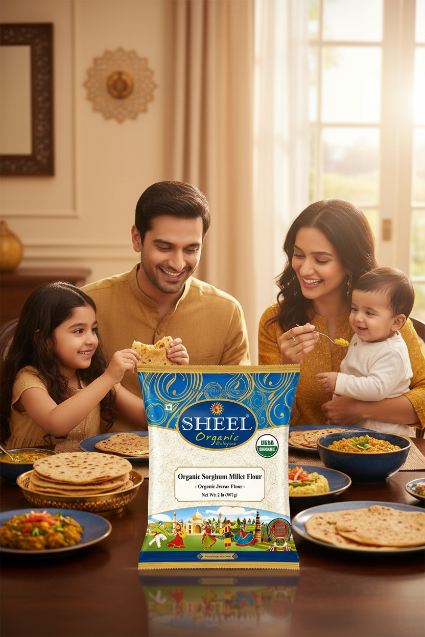Organic Sorghum Millet Flour (Jowar Flour) 2 lb (907g) ~ Sheel Brand ~ USDA Organic ~ Vegan ~ Gluten Free