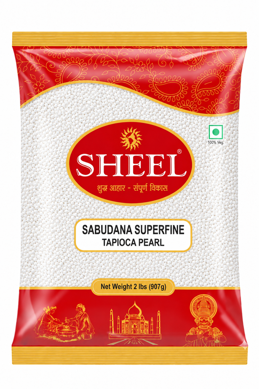 Sheel Sabudana Superfine – 2 Lb (908g) | Premium Quality Tapioca Sago Pearls for Pudding and Kheer | 100% Gluten-Free, Vegan & Non-GMO | Pure Fasting Food