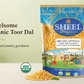 Organic Toor Dal / Split Pigeon Peas - 4 lbs (1.8 Kg) Sheel Brand ~ USDA Organic ~ Vegan ~ Vegetarian ~ Plant Based Protein