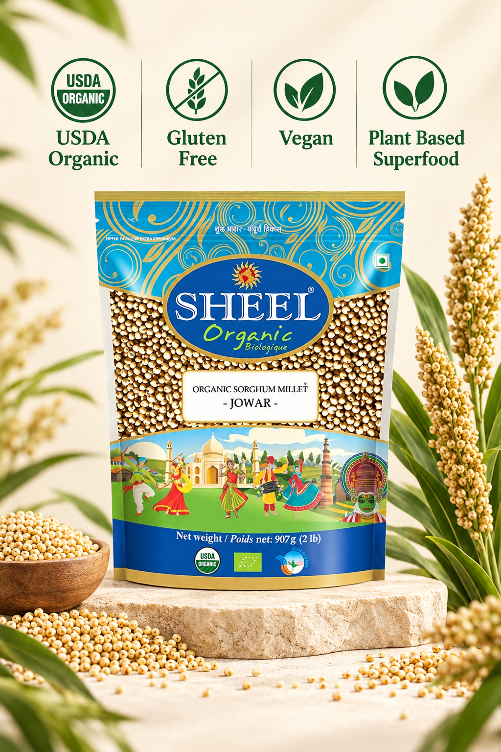 Portrait Sheel Organic Sorghum Millet hero image