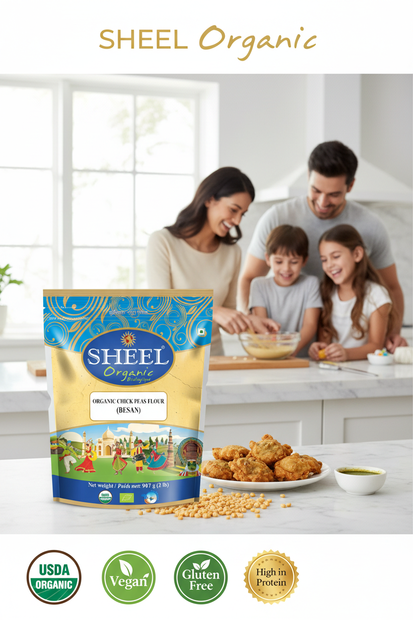 Sheel Organic Besan Banner - Fresh Redesign