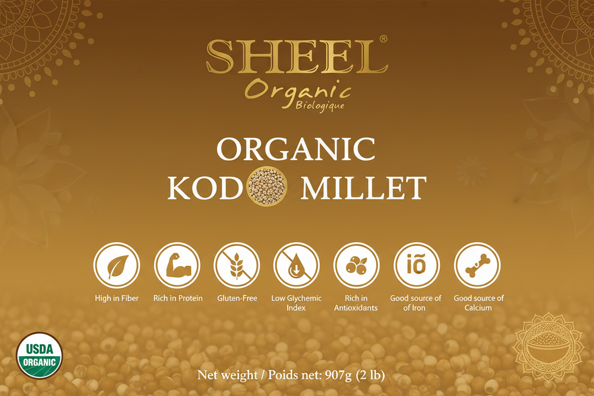 Organic Kodo Millet - Kodon ~ Raw / Natural ~ Vegan ~ Unpolished (2 Lb / 907g)
