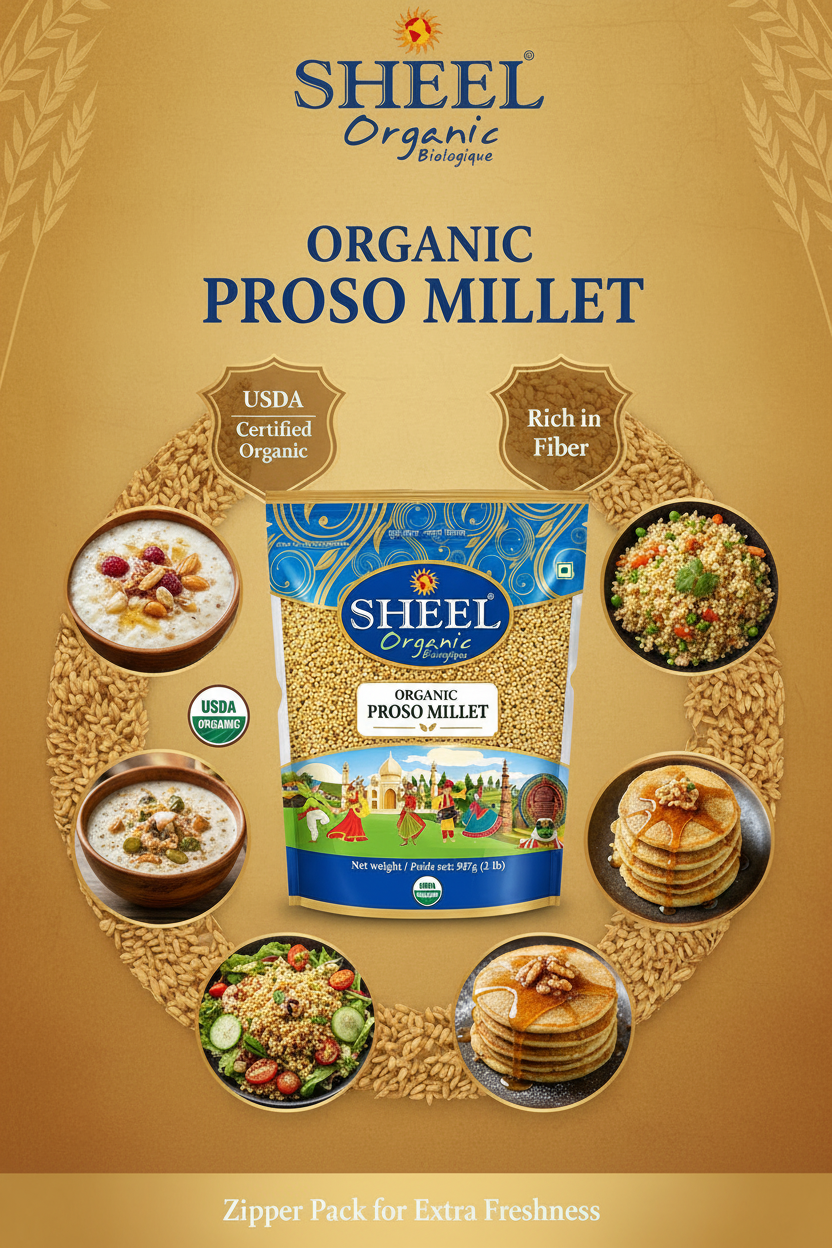 Sheel Organic Proso Millet Portrait Banner