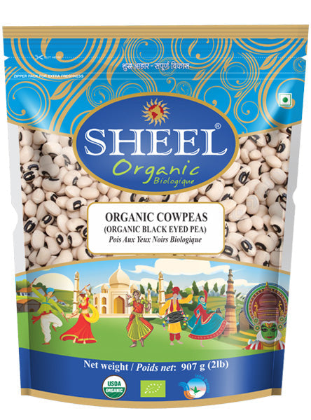 Organic Cowpeas / Black Eyed Peas - 2 Lb (907g)