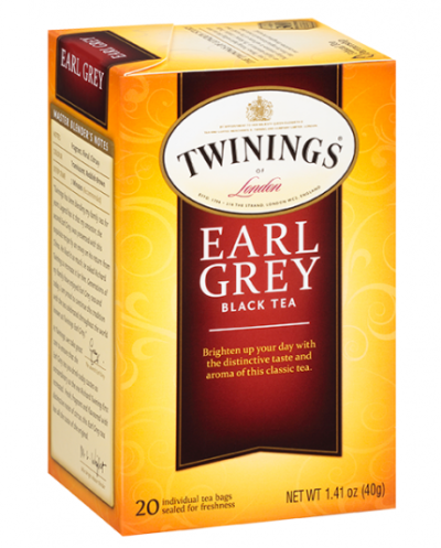 Twinings Earl Grey - Té negro - Peso neto: 1,41 oz (40 g) - 20 bolsitas de té individuales