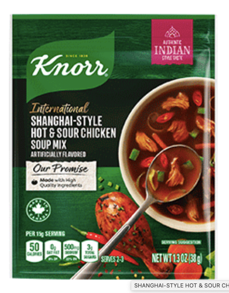 Knorr Hot & Sour Chicken Soup Mix - 1.3 oz. (38g)