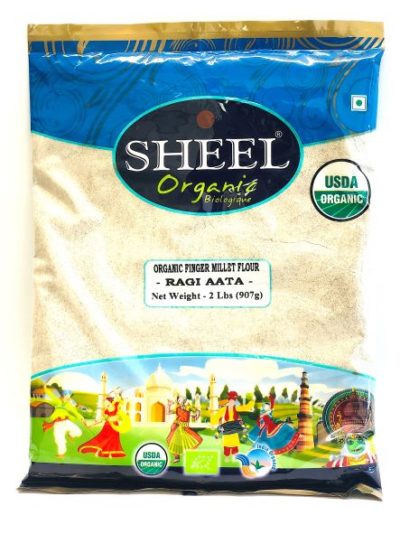 Organic Finger Millet Flour - Ragi Atta - 2 Lb (907g)