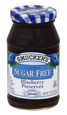 Smuckers Preserves, Blueberry, Sugar Free 12.75 oz