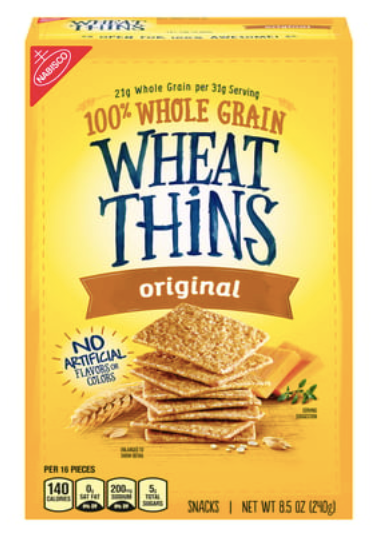Wheat Thins, Snacks, 100% Whole Grain, Original 8.5 oz