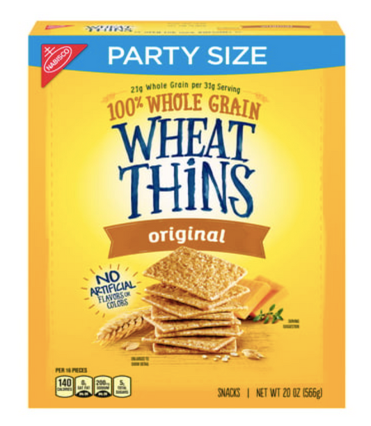 Wheat Thins, Snacks, Original, Party Size 20 oz