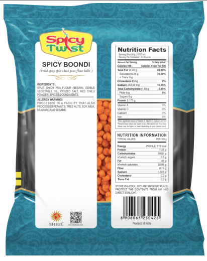 Spicy Boondi - 3.5 oz. (100g)