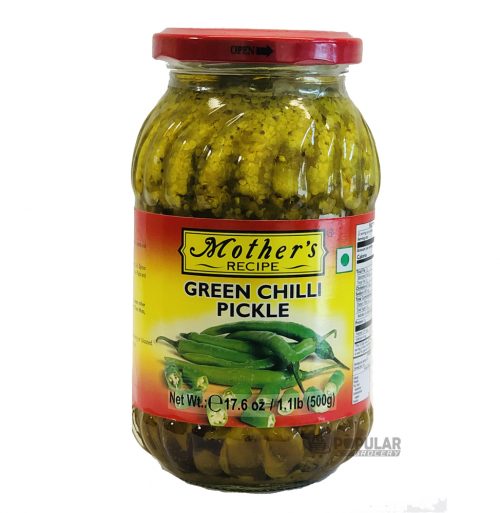 Mother's Green Chilli Pickle - 500g (17.6 oz)